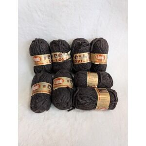 8 Vintage Reynolds Troll Lopi Icelandic Wool Yarn Lot Black Discontinued Sweater